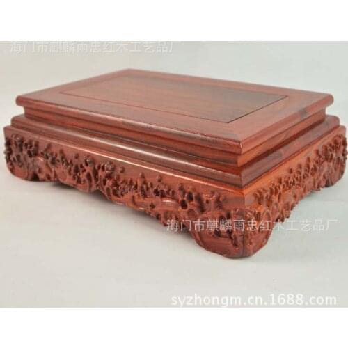 [Rain] Zhong mahogany mahogany plinth stones jade Buddha statues carved wooden ornaments bonsai base