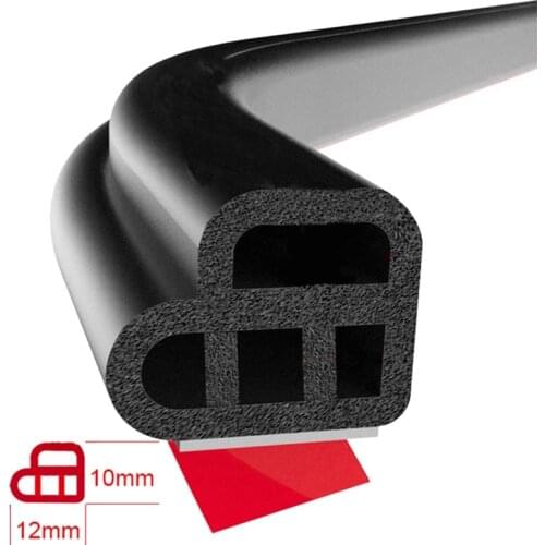 Car Door Rubber Seal Strips Auto Double Layer Sealing Stickers For Door Trunk Sound Insulation Weatherstrip Interior Accessories