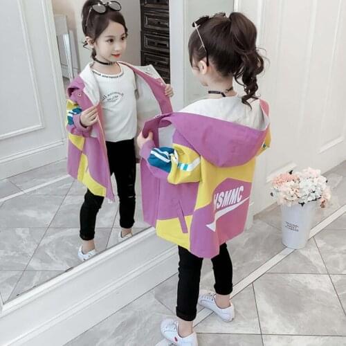 Baby girls warm jacket 3-13T kids autumn windbreaker girls fashionable coat breathable outfit spring jacket for children outwear