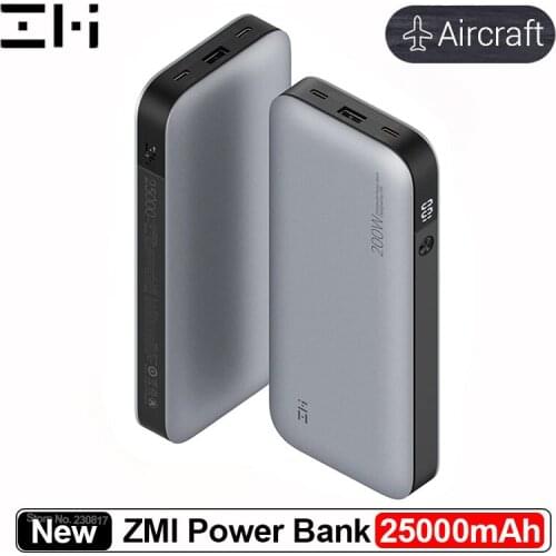 ZMI Power Bank 25000mAh LED Digital Display Fast Charging Laptop Mobile Phone Powerbank Max 200W Travel Power