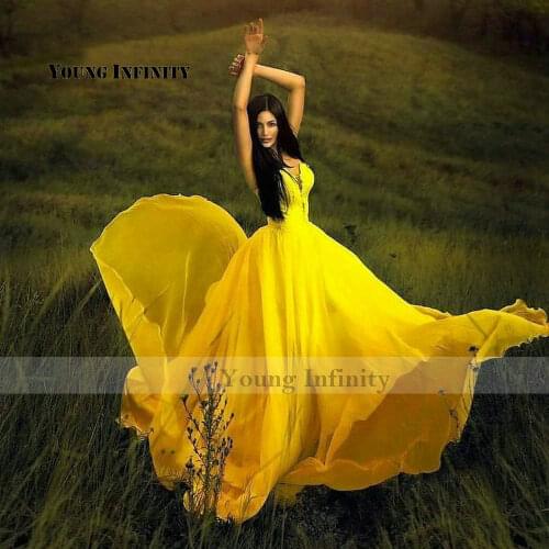 Young infinity Womens Evening Chiffon Dresses