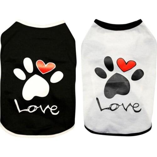 2 Colors Pet Vest Cat Claw Pattern Dog Clothes Summer Pajamas Breathable Coat Costumes Short Sleeve T-shirt for Pet Dog