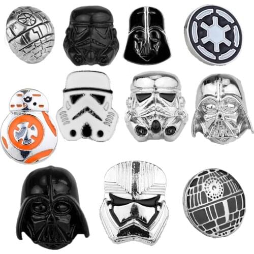 Star Wars Brooch Darth-Vader BB-8 Death Star Stormtrooper Figure Little Metal Accessories Clothes Pins Cute Gift for Children