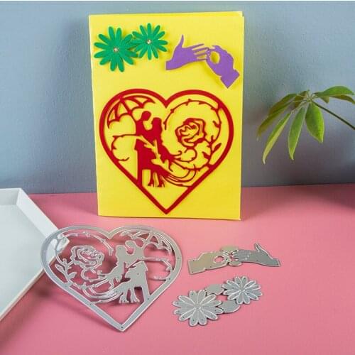 2020 dies Flower Couple Umbrella Heart Frame metal cutting dies Scrapbooking dies paper knife mould blade punch stencils dies