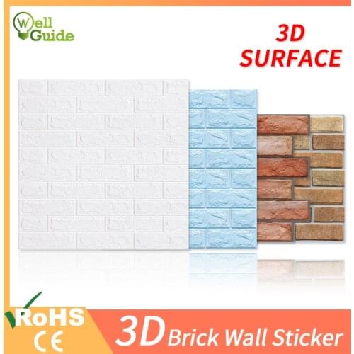 3D Wall Stickers Brick stone pattern Waterproof Self-Adhesive 70cm*77cm 3D Wallpaper Sticker For Kids Room Kitchen Living Room
