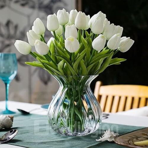 5/10Pcs Tulips Artificial Flower Bouquet Real Touch Flowers Tulip Flowers For Home Decorative PU Fake Flower Wedding Decoration