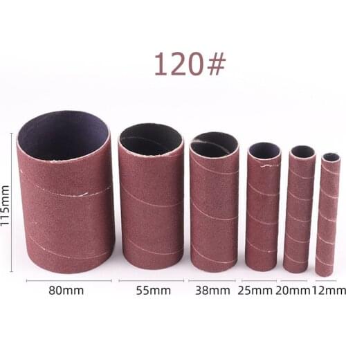 6pcs 4.5 Inch Sanding Drum Sleeves Kit Sanding Paper Drum Polishing Wheels For Polishing And Grinding