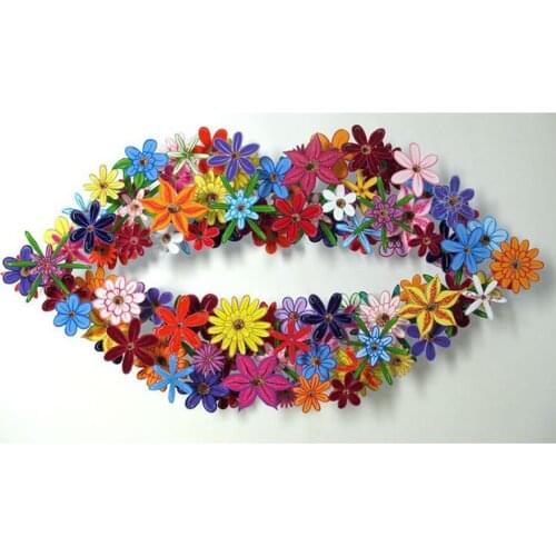 New Needlework Resin Diamond Embroidery Lips flower Diy Diamond Painting Rhinestones Full Drill Diamond mosaic handcrafts DW846