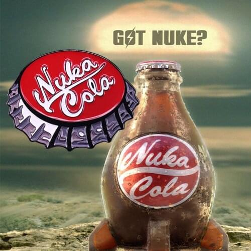 Fallout inspired "Nuka Cola" Bottle Cap Brooch Video Game Novelty Memorabilia Pin