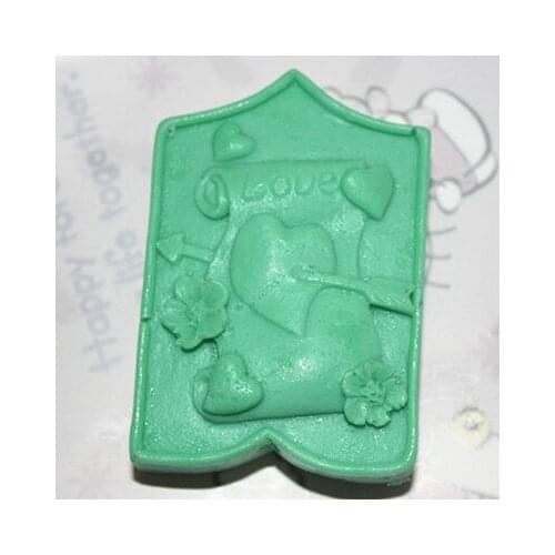 C297 An arrow through a heart Art Silicone Soap mold Craft Molds DIY Handmade soap molds