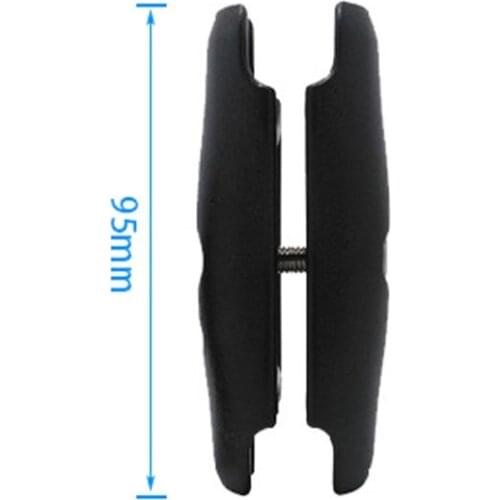 65mm or 95mm Short Long Double Socket Arm for 1 Inch Ball Bases for Gopro Camera Bicycle Motorcycle Phone Holder for Ram Mount