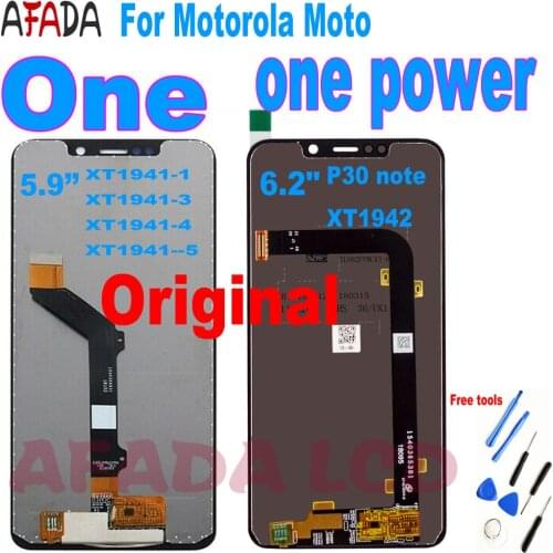 For Motorola Moto One Power (P30 note) XT1942 For Moto One/P30 Play LCD Display Touch Screen Assembly XT1941-1 XT1941-3 XT1941-4