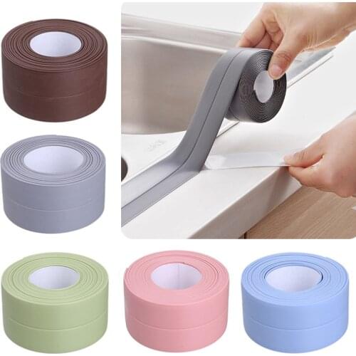 Home wall waterproof tape oil resistant tape PVC material kitchen bathroom wall sealing tape oil resistant self-adhesive tape