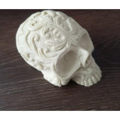 F3MD Skull Head Ashtray Epoxy Resin Mold Flowerpot Plant Pot Silicone Mould DIY Crafts Plaster Home Decoration Ornaments Casting