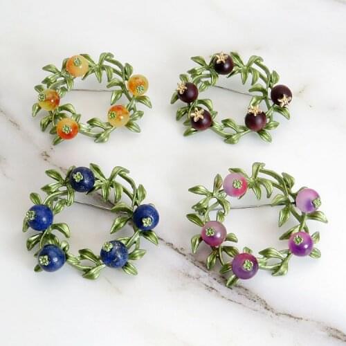 And Korean jewelry quick sale tongwanghong imported lacquer Mori rose bud small fresh womens original design Brooch