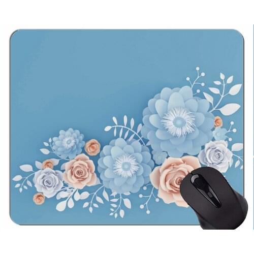 Gaming Mouse Pad Custom,Rose flower -Stitched Edges