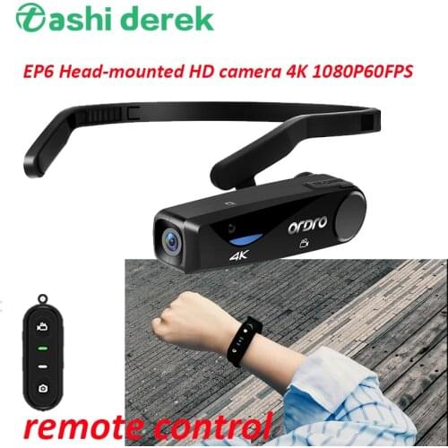 Ordro Camera Recorder Auto Focus Wearable Video Camera for Vlog Remote Control Vlog Taking Wearable Monitor EP6 Sports Cam