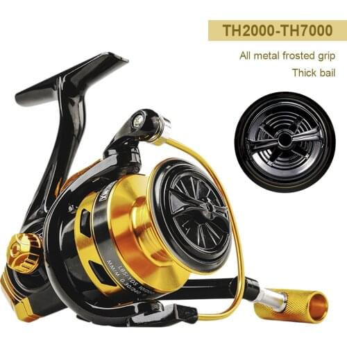 TH2000-8000 Fishing Spinning Reel Metal Spool Fishing Wheel Drag 5.2: 1Carp Fishing Saltwater Reel Fishing Accessories