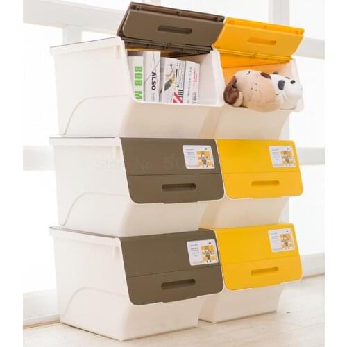 Camellia Receipt Box Clothing Storage Box Plastic Finishing Box Childrens Toy Clothes Receipt Box Size 3 Packages