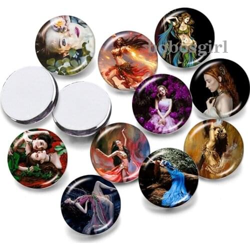 Girls Art 12mm18mm 20mm Snap button jewelry DIY Bracelet Round photo glass cabochons P6790