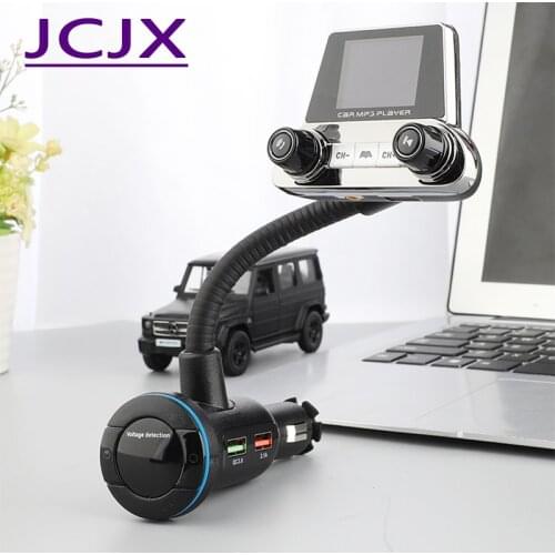 LIYU FM Transmitter Bluetooth 5.0 Car Kit Handsfree AUX Audio Receiver Quick Charge QC3.0 Support TF Card U Disk Playback