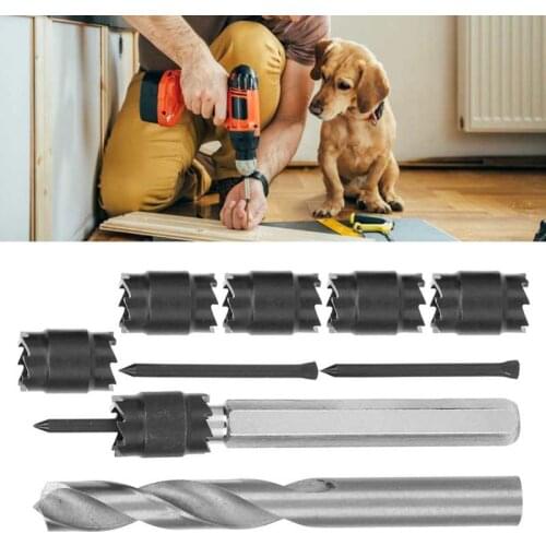 9Pcs Spot Weld Cutter Hole Opener Set High Speed Steel with Centerline Drill Twist Drill Welding Drill Hole Opener