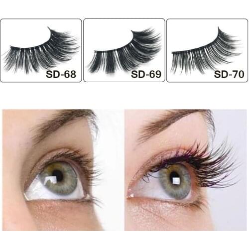 2Piece = 1Pair False Eyelashes High Quality New 3D Eye Lashes Natural Long Hand Made Thick Longer Shiny Beauty Big-Eyed Makeup