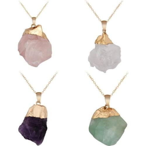 Natural Point Stone Crystal Pendants Irregular Wire Wrapped Purple Quartz Pendulum Chakra Reiki Gems DIY Fit Necklaces Gift