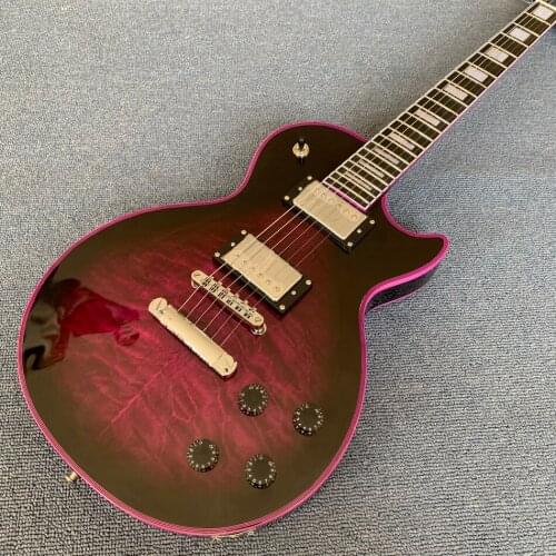 OEM 6-string electric guitar, rosewood fingerboard, burst color quilte maple Flame Maple top, free shipping