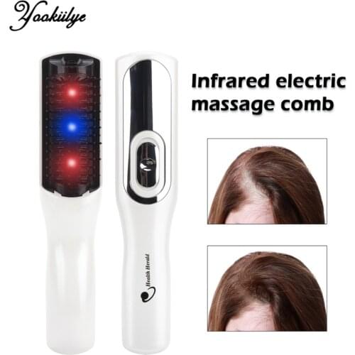 Laser Massage Comb Hair Growth Care Treatment Anti Hair Loss Therapy Infrared Laser Massage Comb Brush Promote Hair Growth Tool