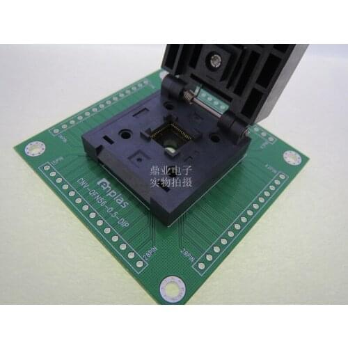 Clamshell QFN56/DIP VQFN56 MLF56 8*8mm spacing 0.5mm ENPLAS IC Burning seat Adapter testing seat Test Socket test bench