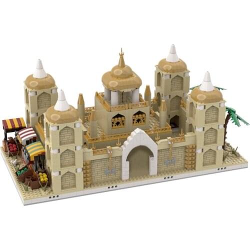 MOC Desert Castle Building Blocks Village Gabizon Palace Architecture Model Modular Bricks DIY Construct Toy For Children Gifts