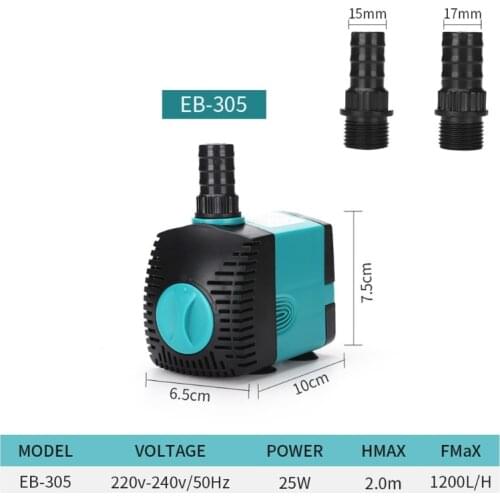 Ultra Quiet High-lift Submersible Water Pump Fish Pond Fountain Aquarium Filter