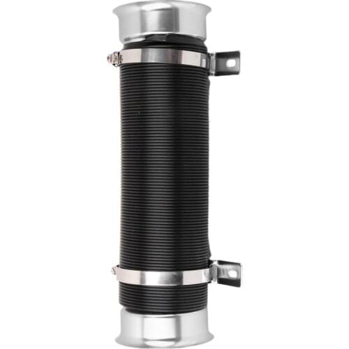 Car Universal 3" Multi Flexible Cold Air Intake Pipe Inlet Hose Tube Silver