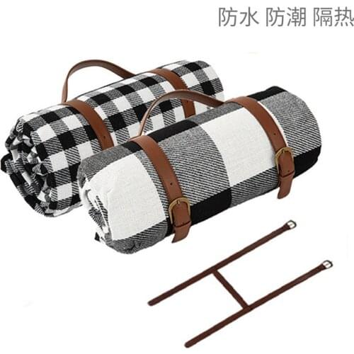 Thickened Leather Strapping Picnic Mat Outdoor Camping Damp Proof Mat Picnic Cloth Camping Hiking Camping Outdoor Blanket
