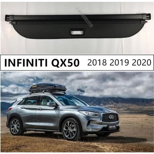 Rear Trunk Cargo Cover Security Shield For INFINITI QX50 2018 2019 2020 High Qualit Auto Accessories Black Beige