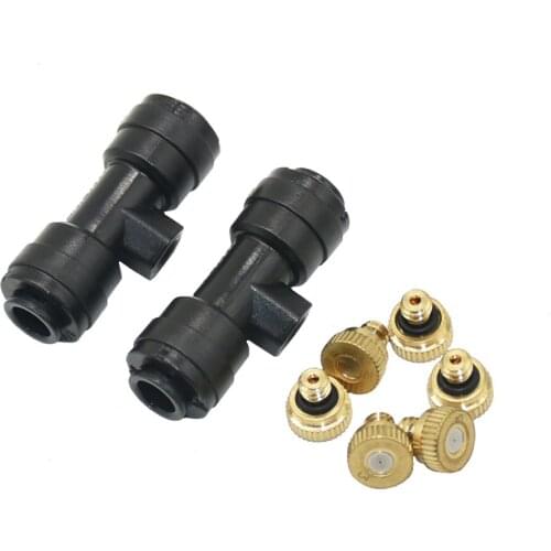 0.2/0.3/0.4/0.5/0.6 Low Pressure Misting Nozzle Spray Injector Atomization Head Mist Spraying System with 3/16 thread 10pcs