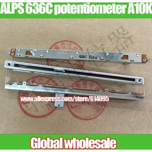1pcs ALPS 636C 128MM mixer single sliding potentiometer A10K / handle length 12MMB