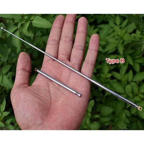 Radio Telescopic Rod Antenna 5 Sections Dielectric Remote Control Alarm Toy Car Aviation Model Airplane Antenna DIY Toy Model