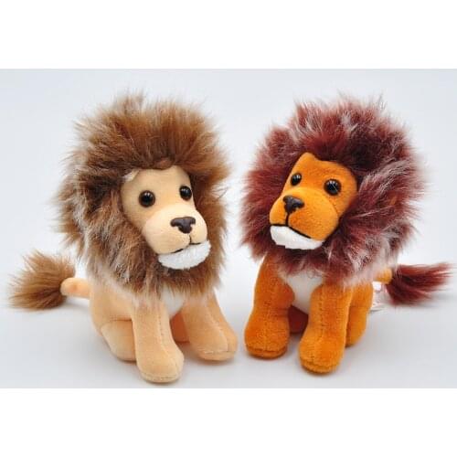 10cm Quality Sitting High Lion King Small Pendant Soft Stuffed Animals Children Soft Key Chain Ring Plush Keychains Doll Toy