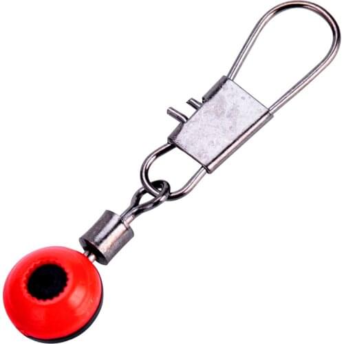 15pcs/lot fishing Rolling Swivel with safty snap Fishing Swivel Terminal sea fishing space bean Connector fishing tackle