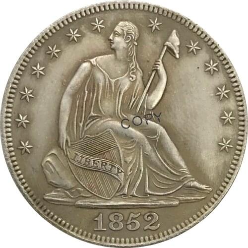 1852 O United States Half Dollar Cupronickel Plated Silver Collectibles Copy Coin