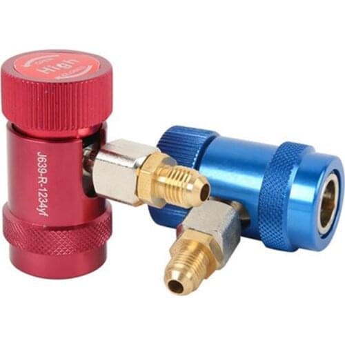 2PCS New Durable R1234yf Quick Connector Refrigerant Air Conditioning Adapter