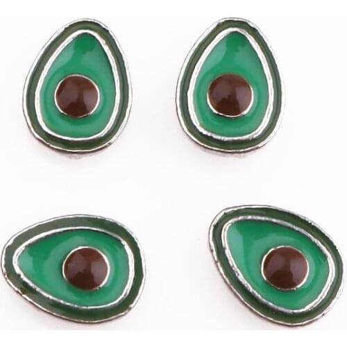 20Pcs/Lot Avocado Floating Charms Hand-made DIY for Glass Lockets