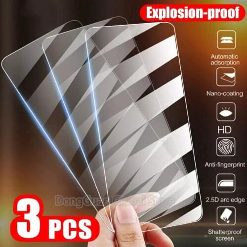 3Pcs Tempered Glass For Huawei Y7a p smart 2021 Honor 10x lite Screen Protector For Y9a Enjoy 20se 20 plus Cover Glass Film