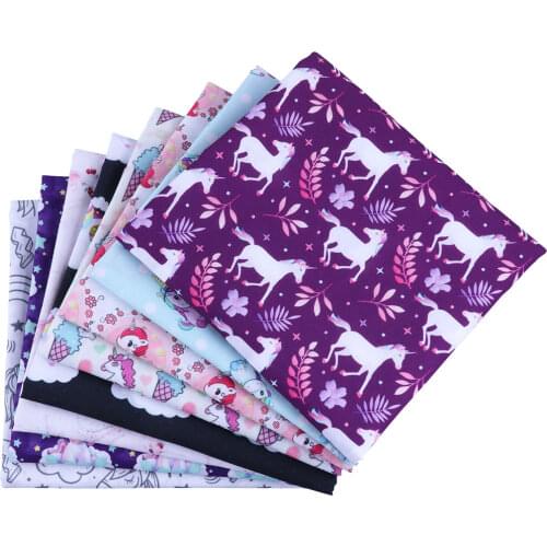 50*145CM unicorn pattern Polyester cotton Fabric Patchwor Printed for Tissue Kids Home Textile for Sewing Doll Dress Curtain