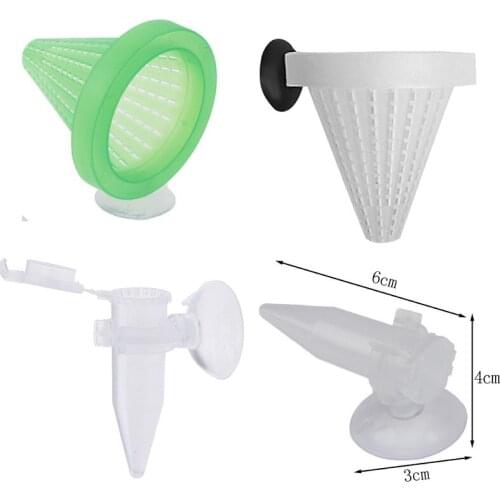 1/2pcs Automatic Fish Feeder Tapered Aquarium Red Worm Feeding Funnel Cup Fish Food Feed Tool Aquarium Feeder With Suction Cup