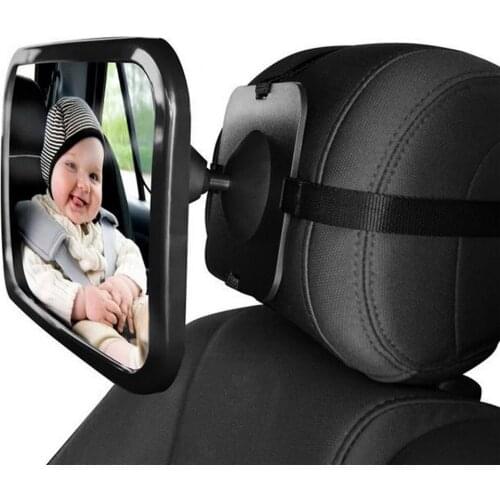 Car Mirror 360° Rotating Car Back Seat Rearview Facing Headrest Mount Child Kids Infant Baby Safety Monitor Car Accessories