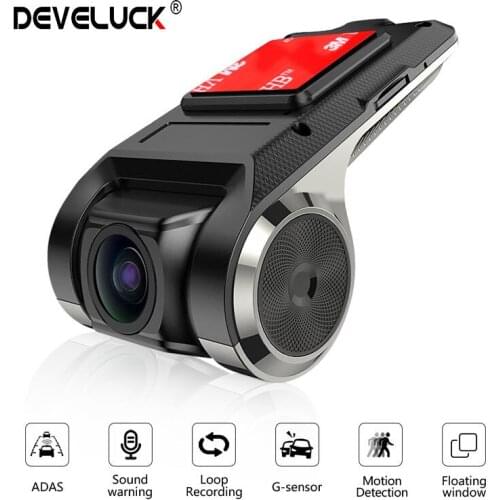 Develuck For DVD Android Player Navigation Full HD Car DVR USB ADAS Dash Cam Head Unit Auto Audio Voice Alarm LDWS G-Shock