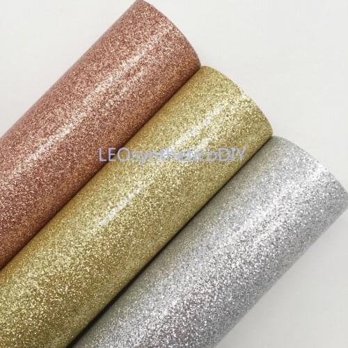 1PC 21X29CM Glitter Fabirc, Smooth Glitter Leather, Glitter Leather Sheets For Making Bows LEOsyntheticoDIY T322A